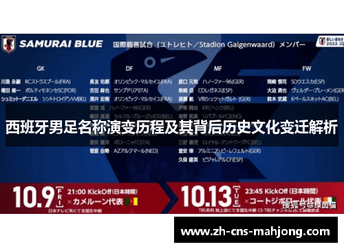 西班牙男足名称演变历程及其背后历史文化变迁解析 西班牙男足名称演变历程及其背后历史文化变迁解析